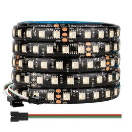 BTF-LIGHTING WS2814 IC RGBW RGB+Warm White(Similar WS2812B) Addressable DC24V 16.4FT 84LED/m 14pixel/m 4 Colors in 1 Dream Color LED Strip 12mm Width PCB IP65 for Home Decor(No Adapter or Controller)