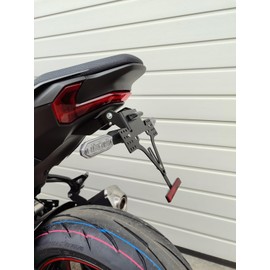 Short License Plate Holder for Kawasaki Z900 from 2025 License Plate Holder EVO Set Kawa Rear Conversion Z 900 SE GroFaTec Short Rear TailTidy for OEM Indicator