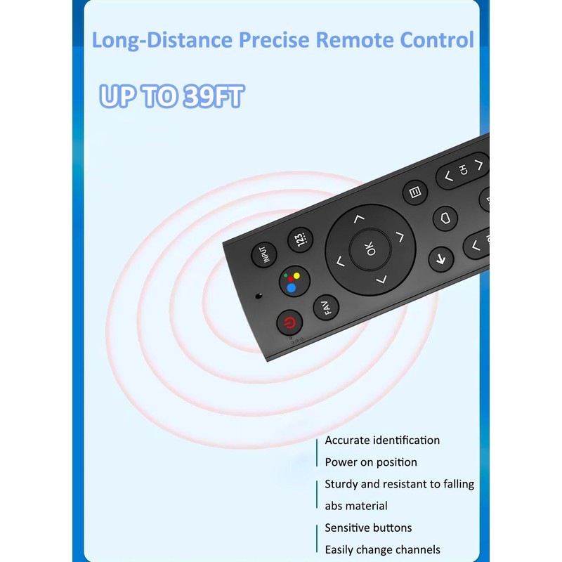 New Remote Control Replacement for Hisense TV (ERF3A90), Fit for