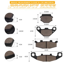 SOLLON Front and Rear Brake Pads for Kawasaki KLE 500 KLE 500 1991-2007 GPZ 500 S 1994-2001 KLE 250 KLE250 1995 1997 2000 2001 KL 650 1989-1992 KAWASAKI ZZR 250 1990-2001