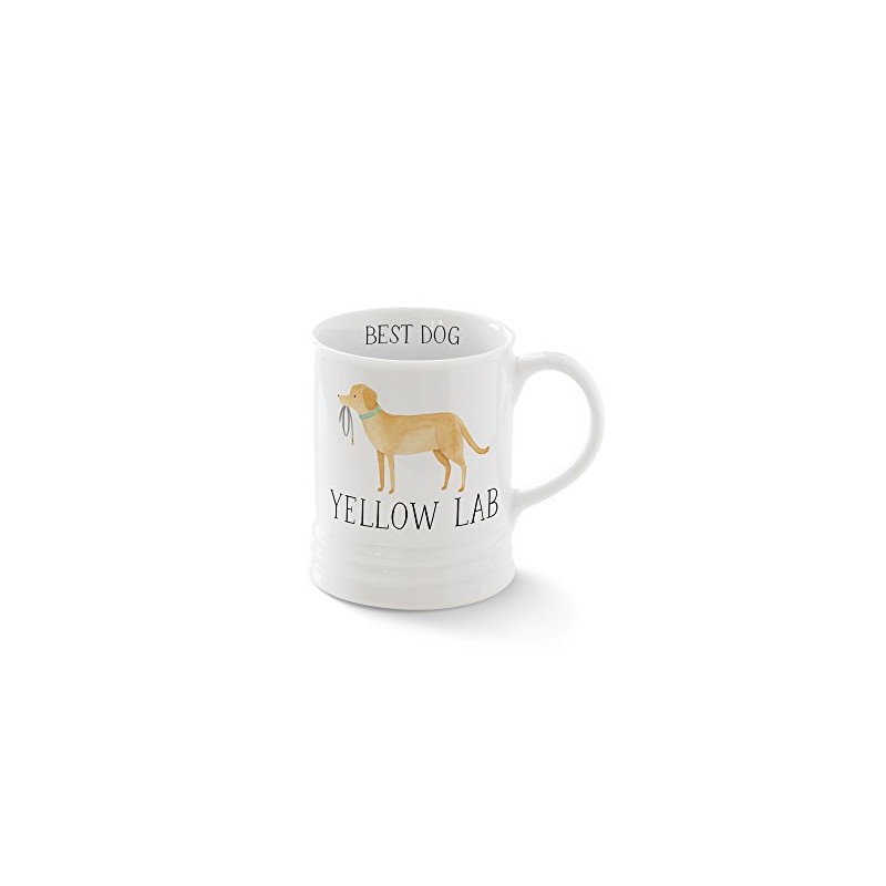 FRINGE STUDIO Js Yellow Lab Georgia Mug, 12 liquid ounces