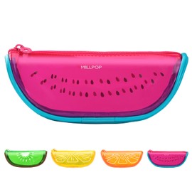 Clear Pencil Case, Portable PVC Zip Pencil Pouch, Cute Fruit Cosmestic Makeup Bag, Versatile Storage for Stationery, Toiletries, Makeup, Travel & Office Supplies