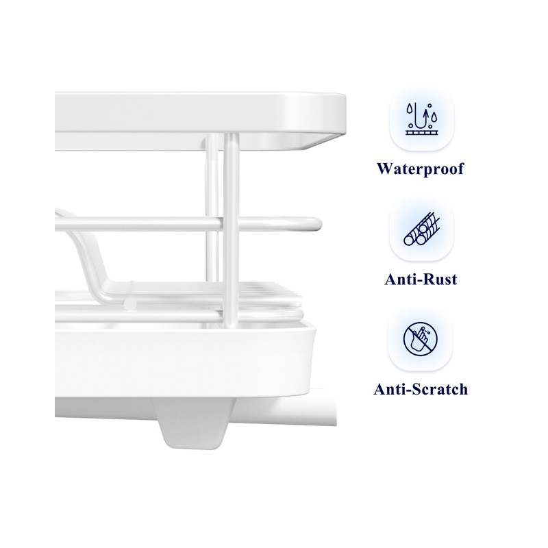 Kitsure Dish Drying Rack - Compact Dish Rack with Utensil