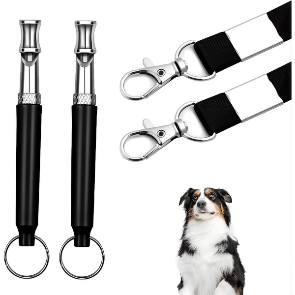 2 Pack Dog Training Whistle - Professional Silent Dog Whistle