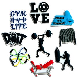 Gym Shoe Decoration Charms for Clog, Sports Fitness Charms Accessories for Adults