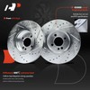 A-Premium 11.57 inch (293.8mm) Front Drilled and Slotted Disc Brake
