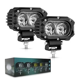 CO LIGHT LED Pod Flood Lights 4 inch 96W Driving Fog Lights LED Work Light Bar for Trucks Motorcycle SUV ATV UTV Boat Tractor Golf Roof Bumper Auxiliary Lights, 2PCS