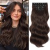 [NEW IN] Vigorous Clip in Hair Extensions Long Wavy Synthetic