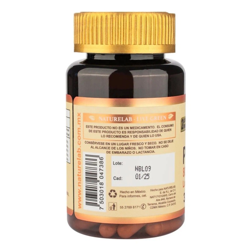 Probiótico, Lactobacilos Acidófilos - 30 Cápsulas- Naturelab Sabor Sin sabor