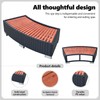 vidaXL Spa/Hot Tub Step, Powder-Coated Steel Frame, Eucalyptus Tropical Hardwood,