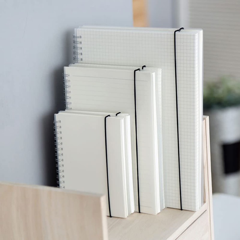Shulaner Spiral Notebook A6 Blank, 80 Sheets Paper, PP Matte
