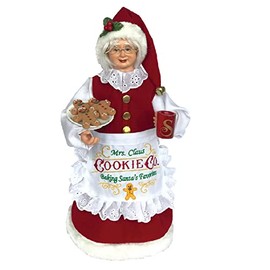 16" Standing Baker Mrs. Claus Cookie Co. Christmas Figure with Mug