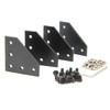 Zeberoxyz 4 Pieces Black L-Shaped Corner Angle Plate with 20