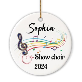 SUNHADO Show Choir Christmas Ornament - Show Choir Gifts, Singing Ornament, Music Ornament,Choir Teacher Gift, Musician, Music Lover, Secret Santa, Choir Member, Student