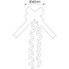 Sasagawa 50-7812 Taka Mark Ribbon, One-Touch Ribbon Bow, Small, 50