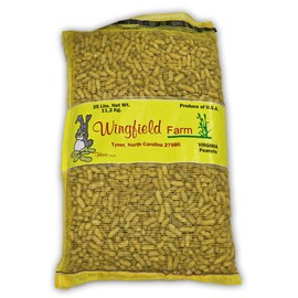 Wingfield Farm WINGFIELD-25 25 lb Virginia in Shell Animal Peanuts (25lb Bag) for Wildlife, Yellow