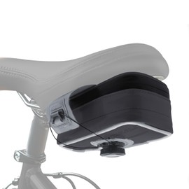 RIDENOW Bicycle Saddle Bag Made of Recycled TPU Tubes and Rubber Hoses, with BOA System, Wear-Resistant, Waterproof, Lightweight, Portable, 0.6 L, 13.5 x 7.5 x 6 cm, Black