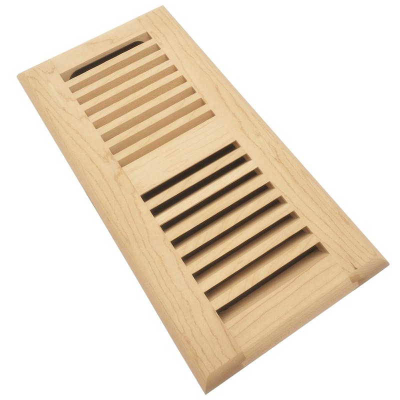 Homewell Maple Wood Floor Register, Drop in Vent with Damper,