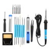 19pcs 60W Adjustable Temperature Soldering Iron Kit with Tip Stand
