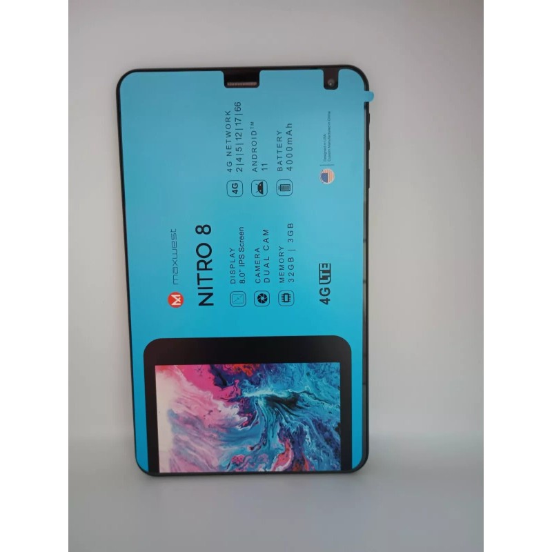 Maxwest Nitro 8 32GB MXN81ww WiFi LTE Tablet Bundle NEW