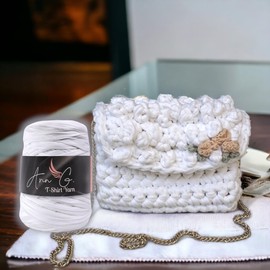 Ann G Premium - Hilo para playera, poliéster súper suave, más de 300 pies, duradero, sin pelusas, color consistente, elástico (blanco)