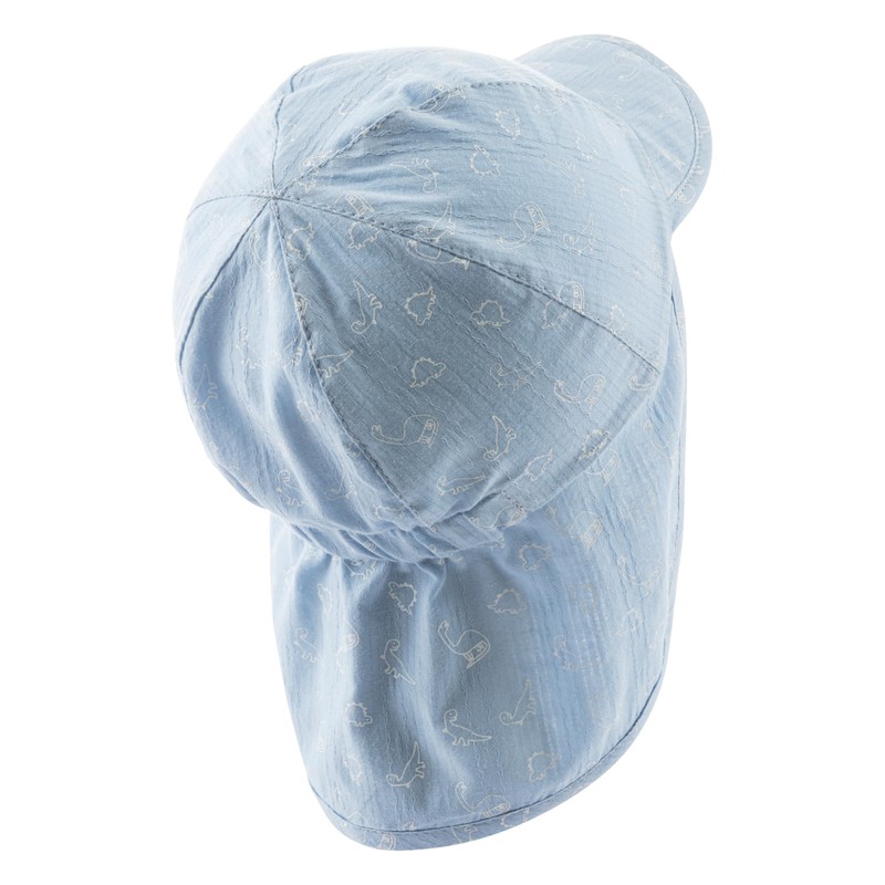 Sterntaler Boys' Peaked Cap Neck Dinosaur Sun Hat, Sky, 51