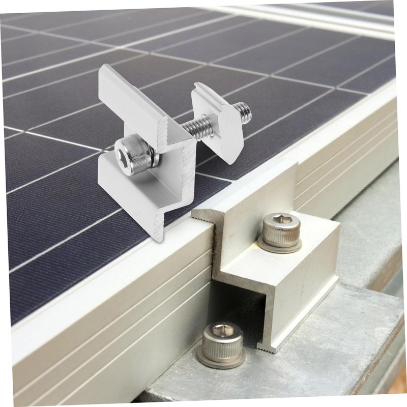 CIYODO 4 Pcs Solar Panel Clamps Mounting Brackets for Roofs