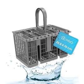 DL-pro Universal Dishwasher Cutlery Basket 20.8 x 16 cm Suitable for Many Standard Dishwashers such as Whirlpool Bauknecht Indesit Hotpoint Robust Design Ideal for Clean Cutlery