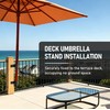 Stainless Steel Deck Umbrella Mount, Patio Railing Umbrella Holder Set