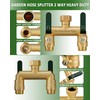 Hose Splitter 2 Way Heavy Duty, Full Flow Garden Hose