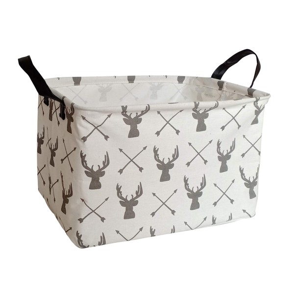HUAYEE Rectangular Storage Bin Shelf Basket Canvas Fabric Toy Box,Waterproof