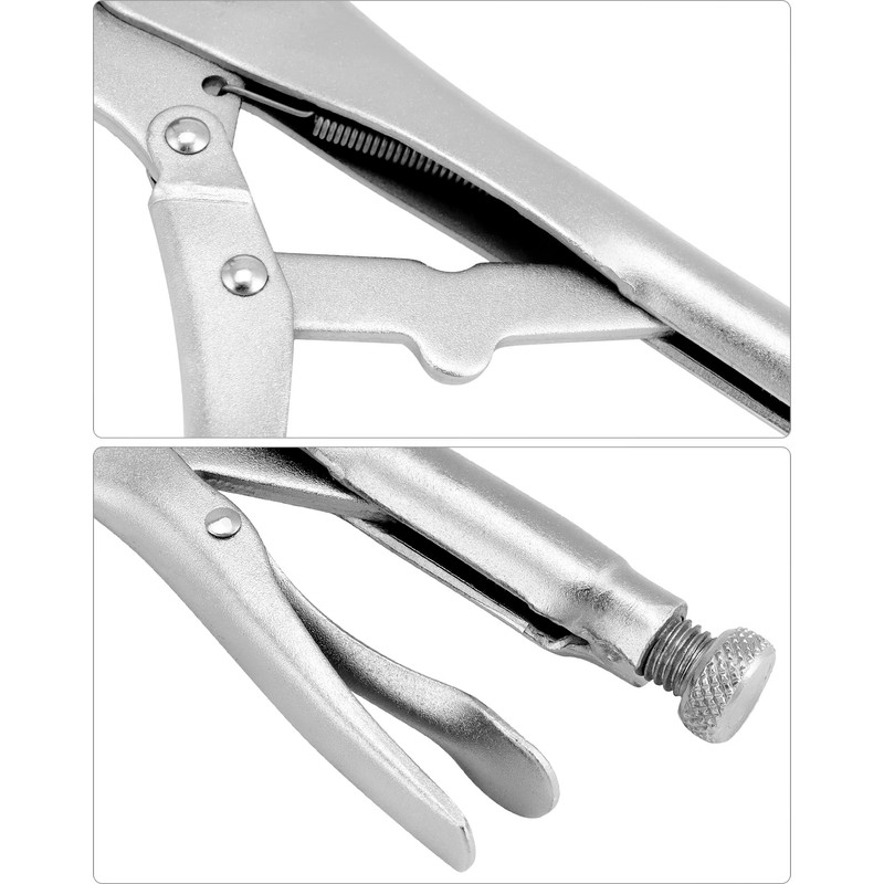 QWORK 10" Locking Sheet Metal Clamp, 2 Pack Welding Locking