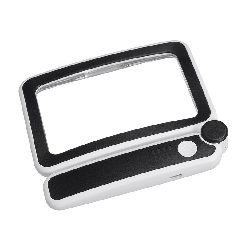 Handheld Magnifier 4X Magnifying Glass for Reading Full Book Page