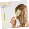 Peines Anticaspa de Plástico con Mango Ergonómico, Doble Cara, 6