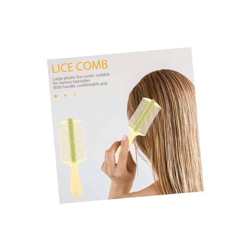 Peines Anticaspa de Plástico con Mango Ergonómico, Doble Cara, 6