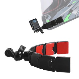 FiTSTILL Motorcycle Helmet Chin Mount kit Compatible with Go Pro Hero 13 12 11 10 9 8 7 (2018) 6 5 4 3+Max Session DJI Osmo Action 5 Pro 4 3,Insta360 X2 X3 4 Action Camera Accessory