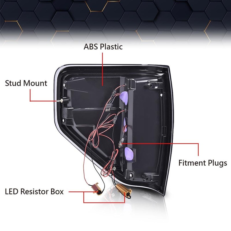 PIT66 LED Tail Light Rear Light Lamp Assembly Compatible With