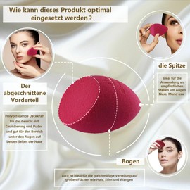 Beauty Blender Make up Schwamm, real techniques schwamm, Trocken/Nass Dual-Use, Umweltfreundlich, Ideal für Anfänger und Profis, 4 Samtweicher Traum-Schwämme set