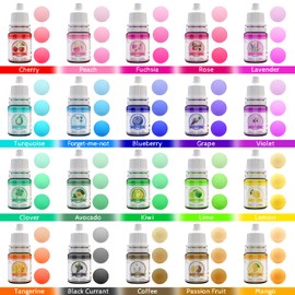 Soap Paint Set 20 x 6 ml – Food Grade Soap Colours Colouring Skin Friendly Colour Pigment for Soap Making, Rainbow Liquid Soap for DIY Kit Bath Bombs, Slime, Crafts