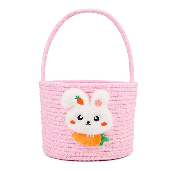 DIYASY Easter Basket for Kids, Woven Bunny Eggs Basket with