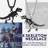 Bandmax Stainless Steel Dinosaur Necklace for Men Dinosaur Animal Skull