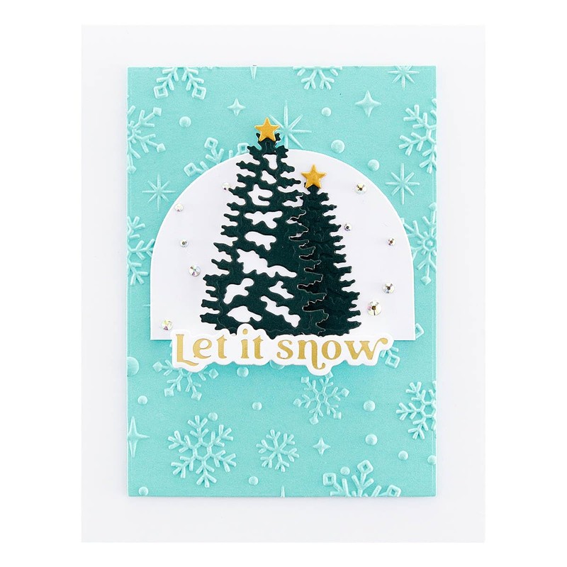 Spellbinders Sparkling Snow 3D Embossing Folder by Simon Hurley, Clear