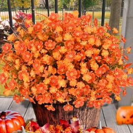 Yastouay 26 Bundles Fake Mums, UV Resistant Faux Mums for Ourdoor Planters, No Fade Artificial Fall Flowers for Outdoors, Fall Flowers Artificial for Decoration Front Porch Garden Home Fall Decor