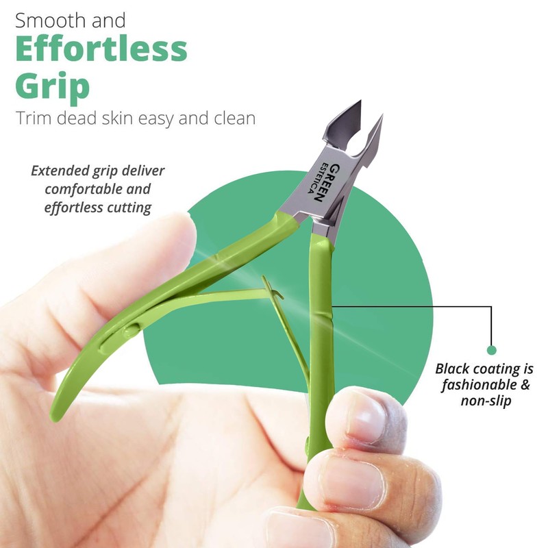 Cuticle Trimmer with Cuticle Pusher Professional Stainless Steel Cuticle Cutter