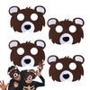 Yimluofa 4 Pack Bears Card Masks Funny Animal Felt Masks
