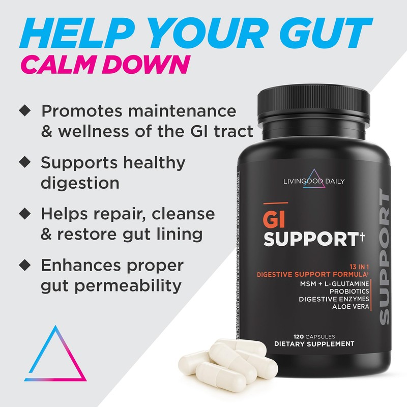 Livingood Daily Gut Cleanse Detox Supplement, 13-in-1 GI Support with