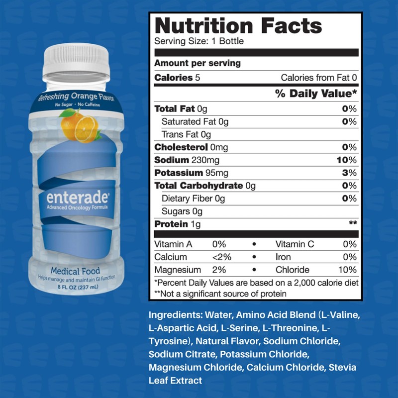 enterade Advanced Oncology Oral Supplement Orange 8 oz Bottle 12