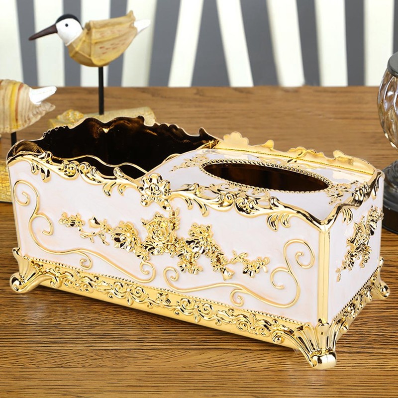 European Exquisite Metal Tissue Case Box Holder House Hotel Decoration