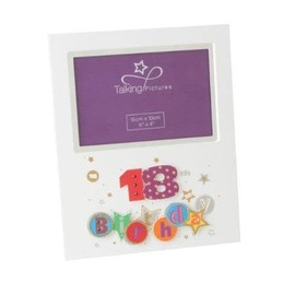 talking pictures fanfare 3d birthday photo frame 6x4 18th