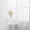 HUTO White Sheer Curtains 72 Inches Long for Bedroom Set